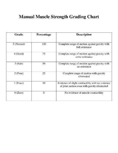 Manual Muscle Testing Grades Physical Therapy