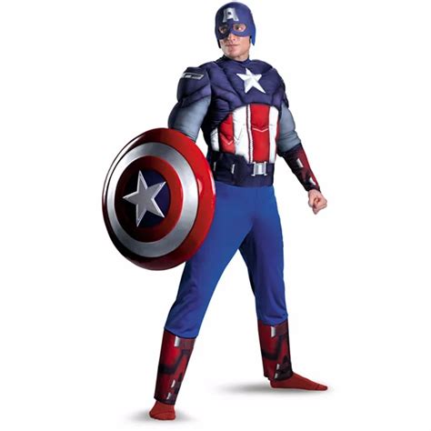 Superhero Kids Muscle Captain America Costume Avengers Child Cosplay