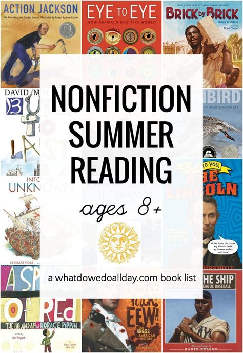 I love summer vacation, and i think it is safe to say my kids do too! Nonfiction Summer Reading List for 4th and 5th Graders ...