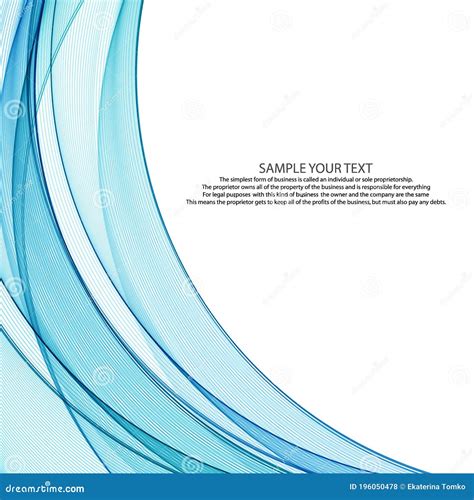 Wavy Blue Lines Abstract Vector Business Background Design Element