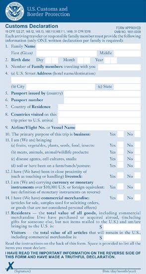 Sample U S Customs Declaration Form How To Fill Cbp 6059b Form Vrogue