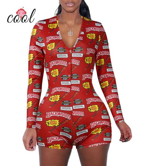 2021 summer custom printing sexy night wear onsie adult onesie with socks pajamas backwoods