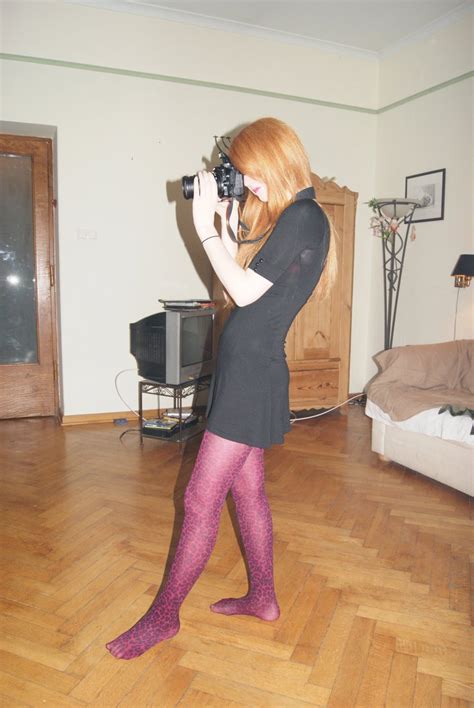 Amateur Pantyhose On Twitter Photographer In A Minidress And Patterned Pantyhose