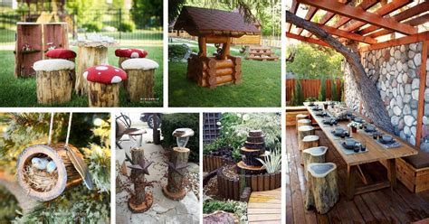 15 Diy Garden Decoration With Tree Or Logs That You Will