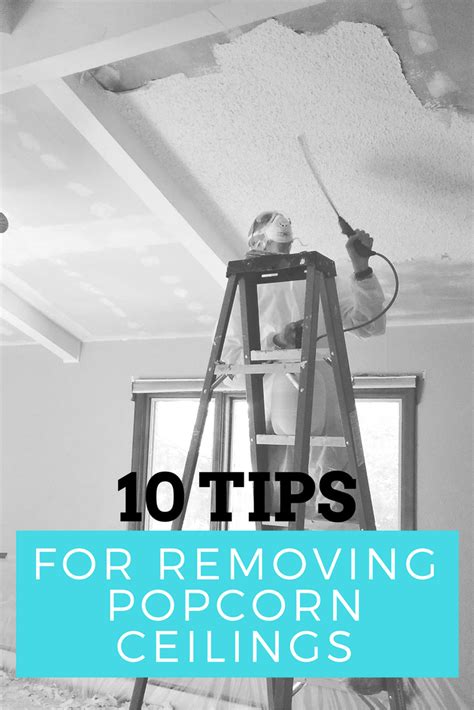 In some cases, there may be asbestos present in the ceiling, so it's always a good idea to consult with a pro before starting the project. mimiberry creations: 10 Tips for Removing Popcorn Ceilings