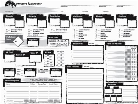 Complete Character Sheet 5e V3 Now A Better Fillable Pdf With Dnd 5e