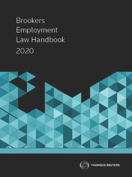 Employment Law Handbook 2020 Book Thomson Reuters New Zealand