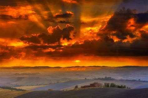 Tuscan Sunset Tuscany Sunset Wallpaper Wallpaper Sunset