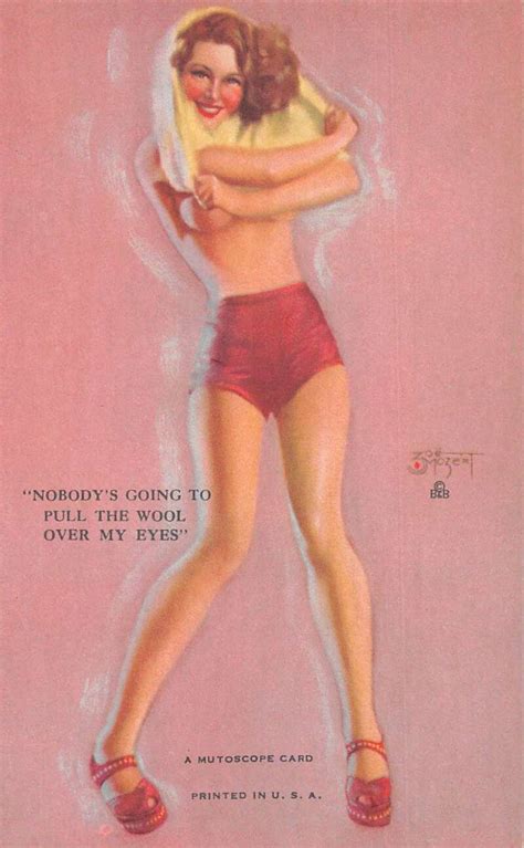 Pin Up Girl Taking Off Top Zoe Mozert Mutoscope Vintage Arcade Card Aa50410 Mary L Martin Ltd