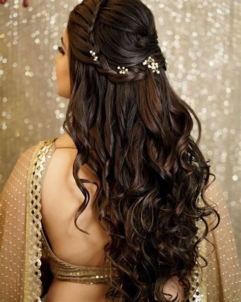 Front Side Style Open Hairstyle For Bridal Bridal Hair Buns Hair