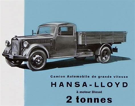 Hansa Lloyd Light Truck 2 Tons Diesel Engine In 1936