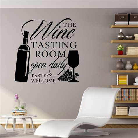 The Wine Tasting Room Decal Kitchen Wall Decor Wine Lovers Quote