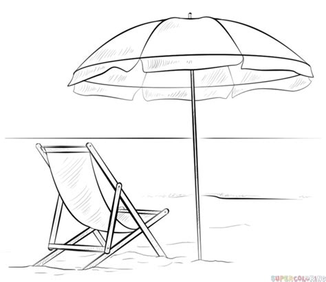 How To Draw A Beach Scene Step By Step Drawing Tutorials Beach