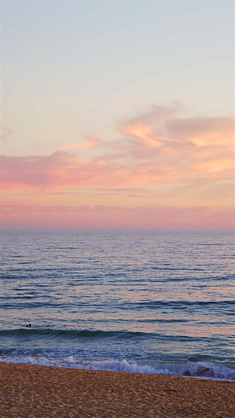 Download Calm Beach Sunset Nature 1440x2880 Wallpaper Lg V30 Lg G6