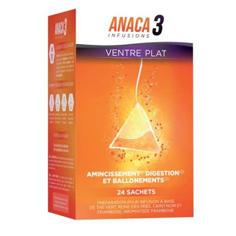 Anaca 3 Infusion Ventre Plat 24 Sachets Pharmarun