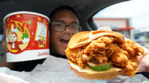 Jollibee Spicy Chicken Sandwich Food Review Youtube
