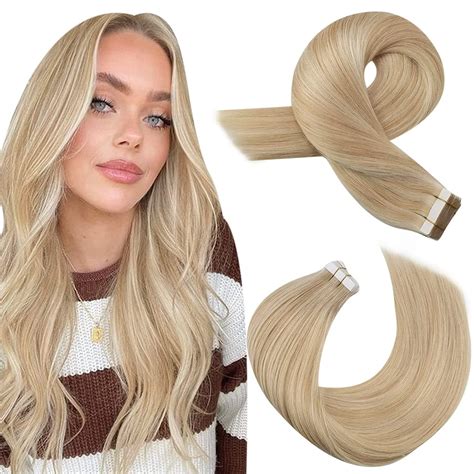 Moresoo Tape In Extensions Human Hair Invisible Hair Extensions Tape In Honey