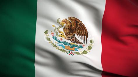 When the mexican flag is used in a public place, all the soldiers who are in uniform must salute it while the civilians place their right hand on their chest right in front of their heart. Mexican Flag HD. Looped.: Royalty-free video and stock footage