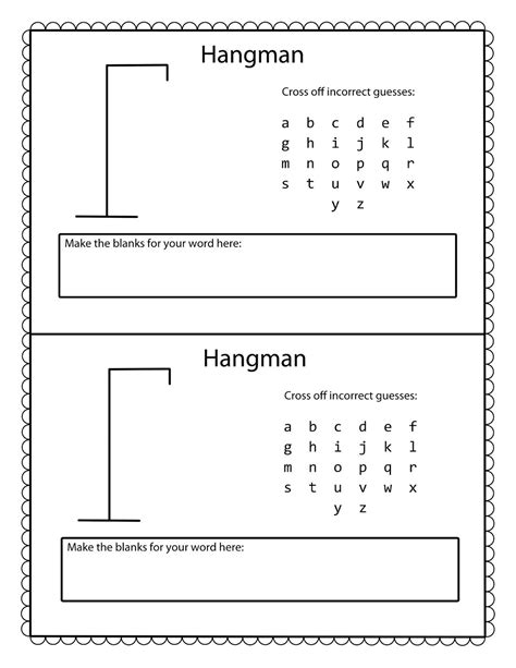 Free Hangman Word Game Worksheets 101 Activity