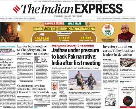 Newspaper Headlines Indian Diplomat Meeting Kulbhushan Jadhav On Page One Of Newspapers Today