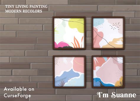 Tiny Living Square Painting Recolors The Sims 4 Build Buy Curseforge