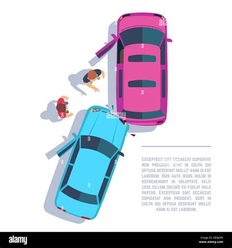 Car Crash Concept Poster Stock Vector Images Alamy