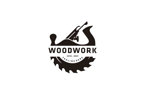 Woodwork Sawmill Carpentry Logo Design Gráfico Por Sore88 · Creative