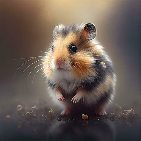 Hamster On A Dark Background Hamster On A Dark Background Ai