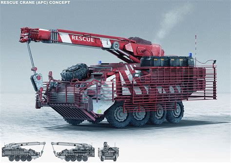 Artstation Rescue Crane Colton Dubell Concept Vehicles Military