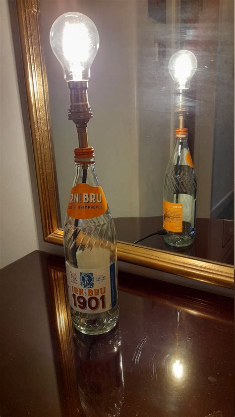 irn bru 1901 limited edition glass bottle lamp without shade etsy