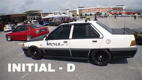 Malaysia made car.well modified.full modified from the head to toe. Saga Iswara with Initial D Style | Mega Gathering 2K16 ...