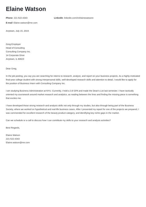 Business Cover Letter Examples And Ready To Use Templates