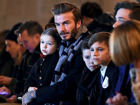 With the beckhams as parents, they were off to a good start… image source/ thesun. David Beckham and Kids Sit Front Row for Victoria's ...