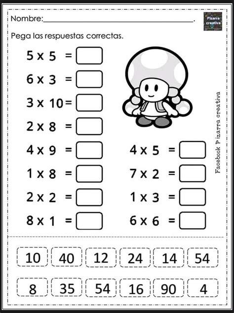 Cuadernillo De Super Mario Para Aprender Las Tablas De Multiplicar