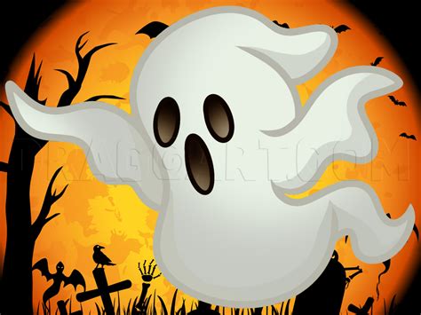 How To Draw A Halloween Ghost Easy Step By Step Drawing Guide By