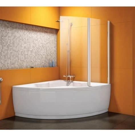 Telaio in alluminio cromo lucido. parete doccia per vasca da bagno