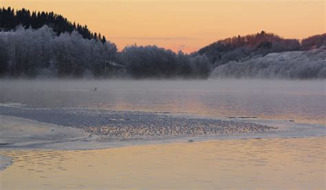 デスクトップ壁紙 風景 白 鳥 日没 湖 自然 海岸 反射 雪 冬 日の出 氷 コールド ノルウェー