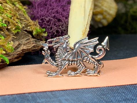 Welsh Dragon Brooch Wales Jewelry Celtic Pin Lapel Pin Etsy