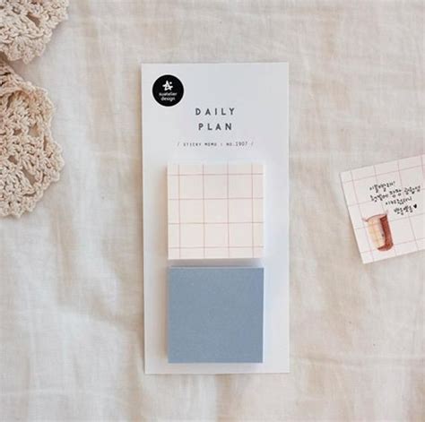 Daily Plan Sticky Notes Adhesive Notepad Notepads Memo Etsy