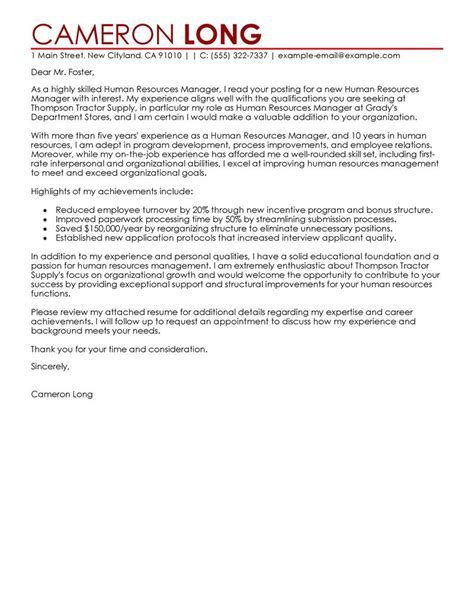 During my tenure as hr manager, i have successfully and consistently conceptualized and applied several strategies that resulted in Best Human Resources Manager Cover Letter Examples ...