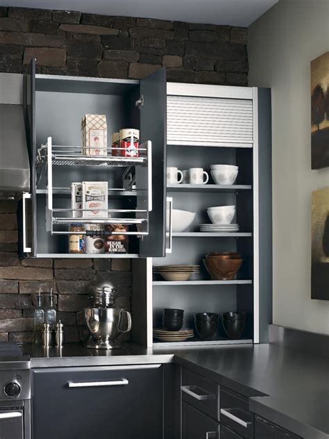 Intermetro Ledge Shelf Pull Down Shelves For Upper Kitchen Cabinets