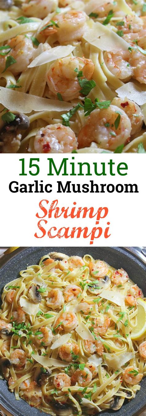 Easy shrimp recipes make the quickest and most delicious dinners. Shrimp Scampi Pasta with Garlic Mushroom Sauce - Forks 'n ...