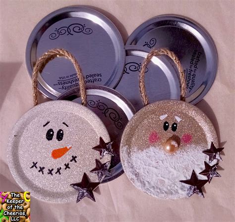 Mason Jar Lid Christmas Ornaments The Keeper Of The Cheerios