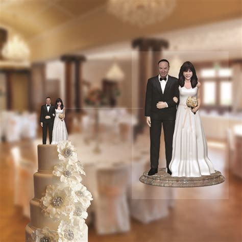 From Photos To Custom Exact 3D Printed Wedding Cake Topper Figurine Of