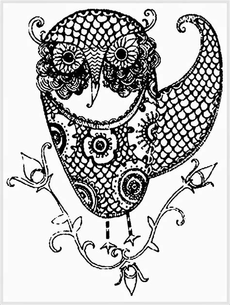 Free Owl Adult Coloring Pages To Print Coloring Home