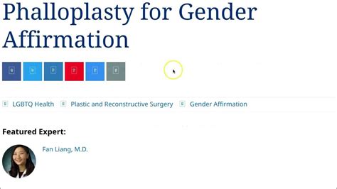 Gender Affirmation Surgery Phalloplastyvaginoplasty Youtube