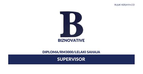 Boleh hantar resume pada saya dengan menghantar email. Jawatan Kosong Terkini BizNovative Solutions ~ Supervisor ...