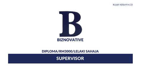 Jawatan kosong site safety supervisor (sss) amiosh resources sdn. Jawatan Kosong Terkini BizNovative Solutions ~ Supervisor ...