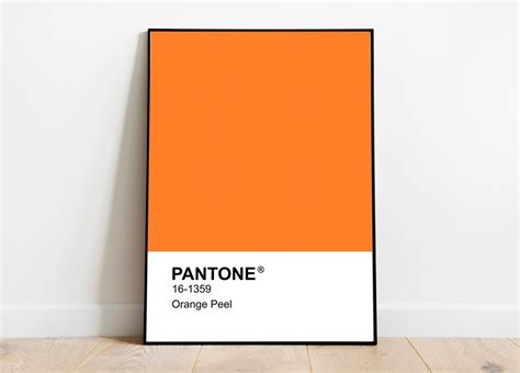 Pantone Pantone Orange Peel Pantone 2020 Fashion Wall Art Etsy In
