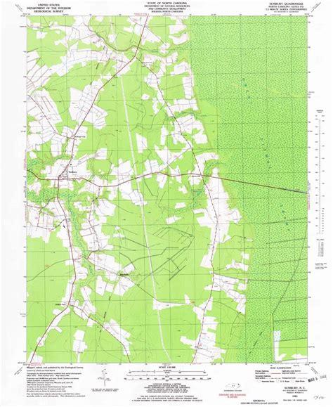 1981 Sunbury Nc North Carolina Usgs Topographic Map In 2022